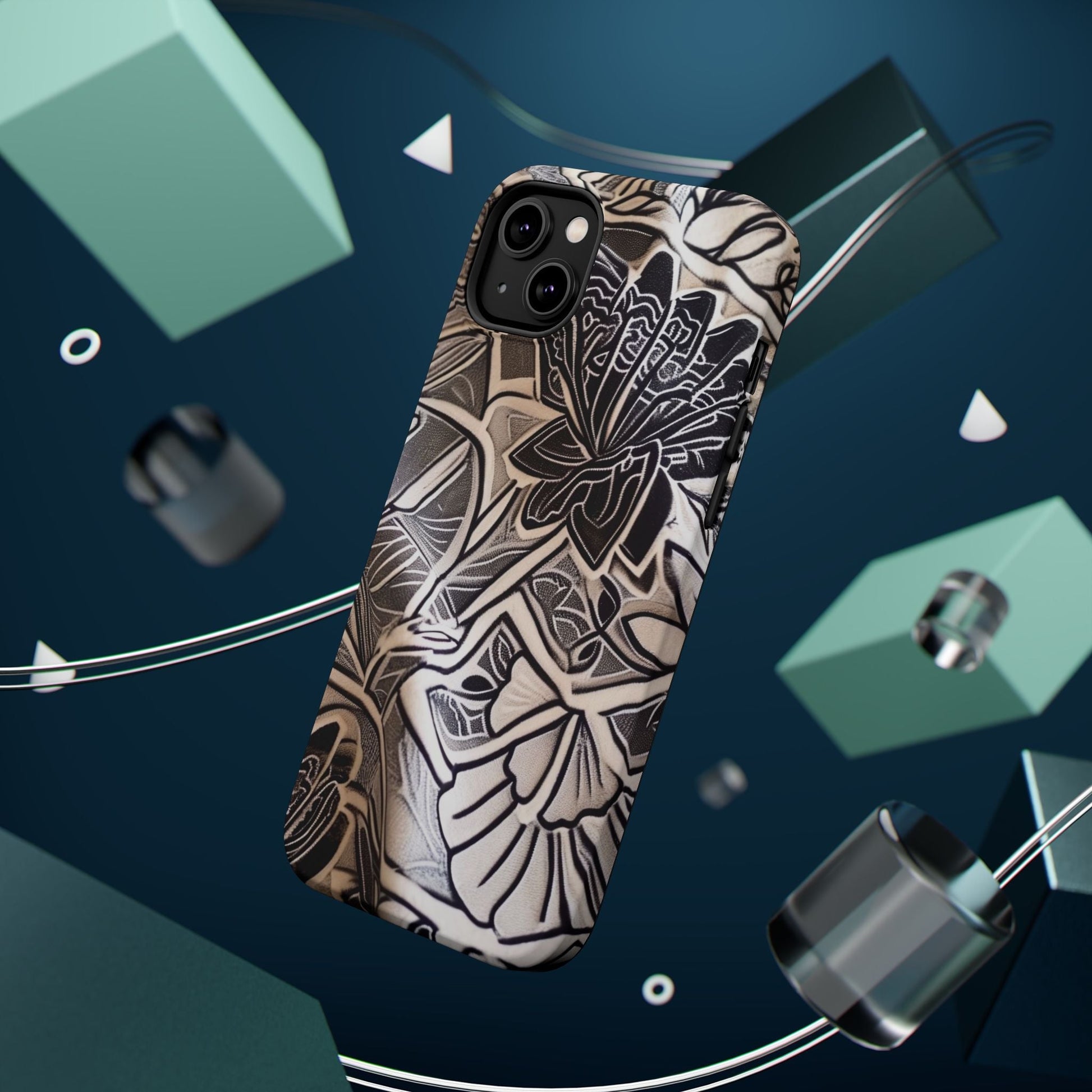 Floral Tattoo - Style Magnetic Impact Phone Case - DIGITAL X