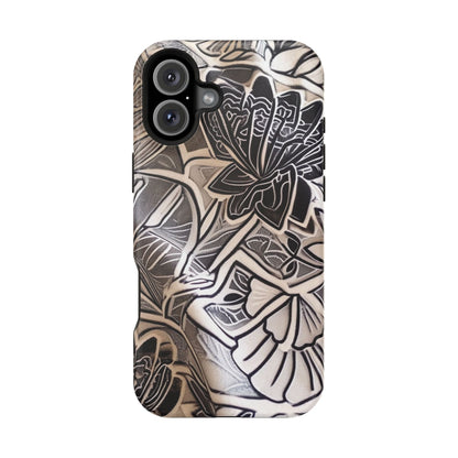 Floral Tattoo - Style Magnetic Impact Phone Case - DIGITAL X