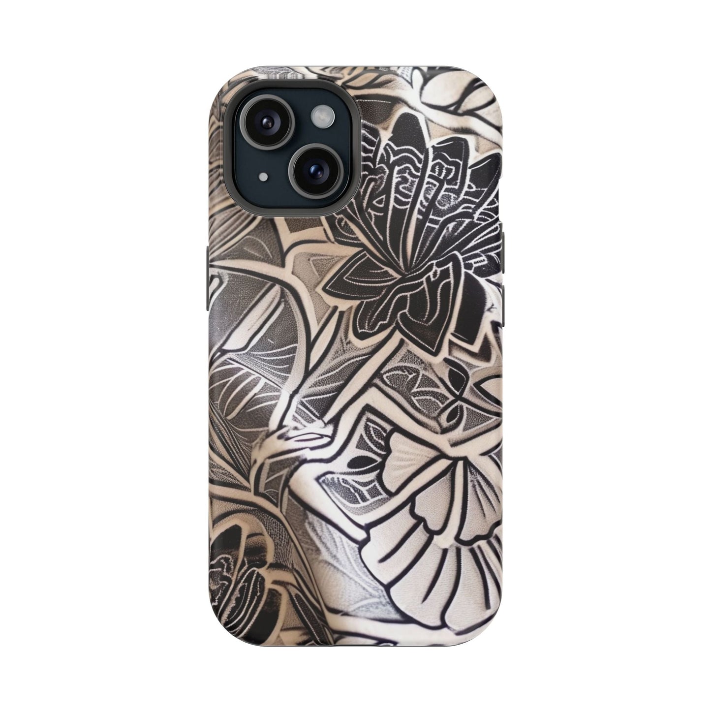 Floral Tattoo - Style Magnetic Impact Phone Case - DIGITAL X