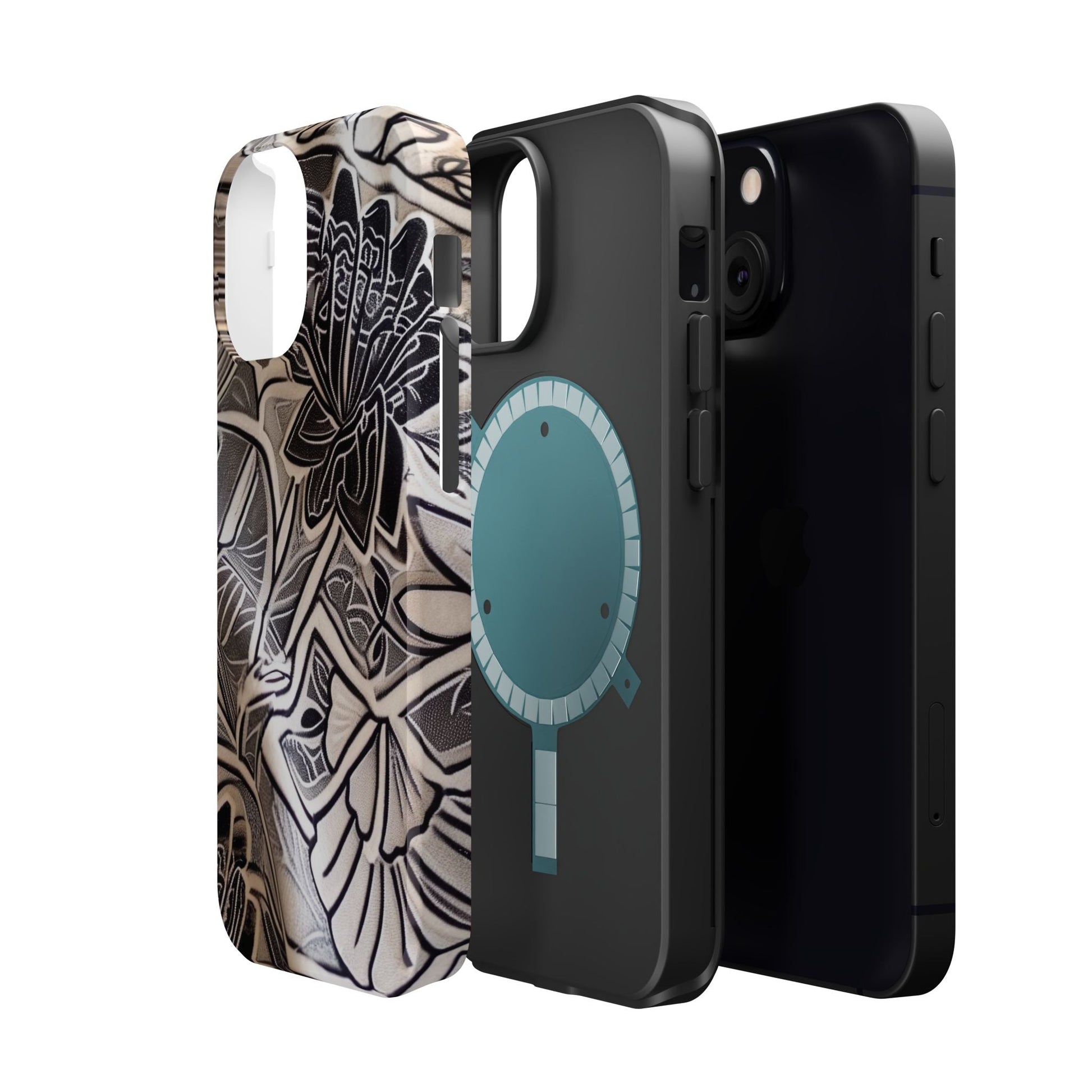 Floral Tattoo - Style Magnetic Impact Phone Case - DIGITAL X