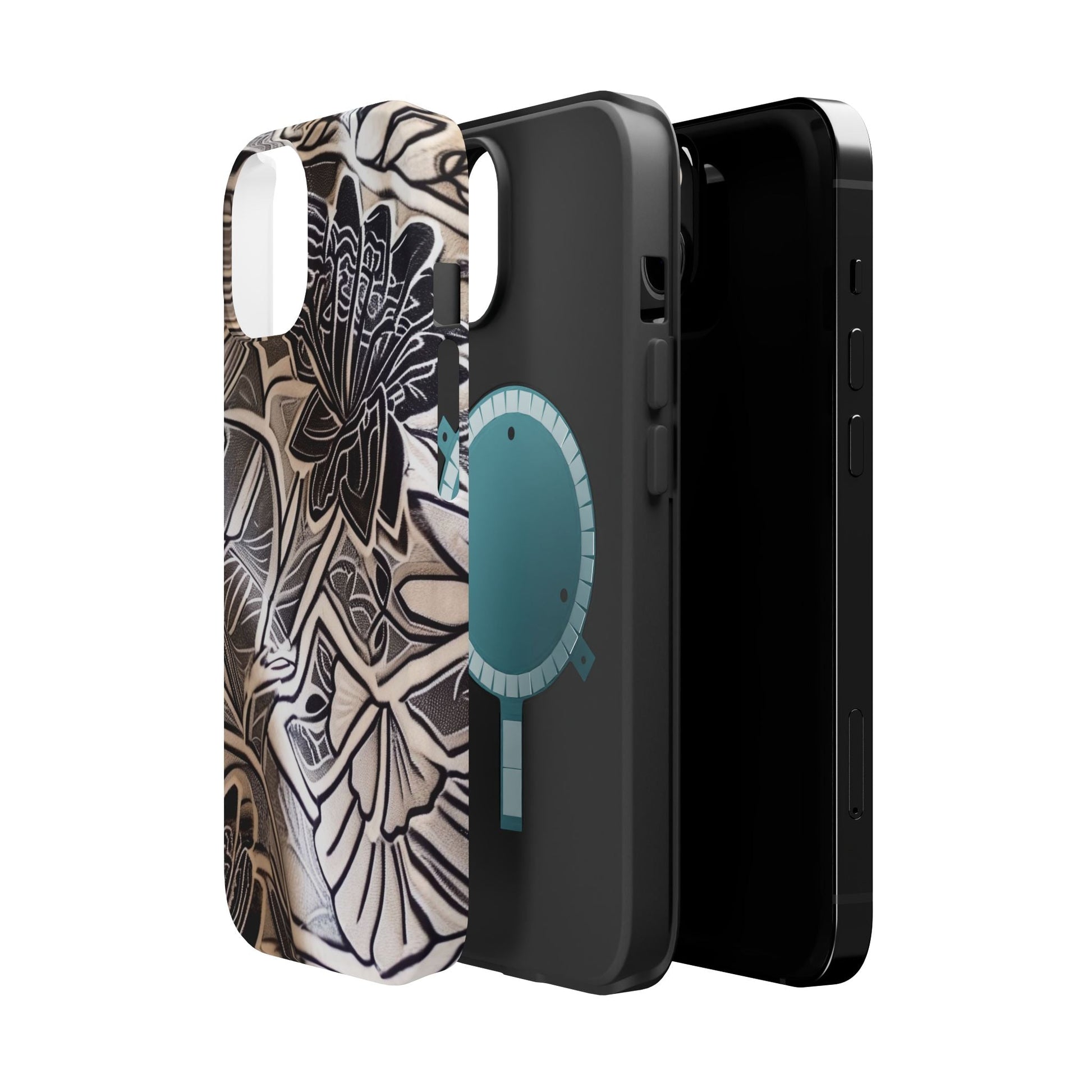 Floral Tattoo - Style Magnetic Impact Phone Case - DIGITAL X