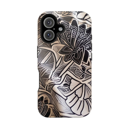 Floral Tattoo - Style Magnetic Impact Phone Case - DIGITAL X