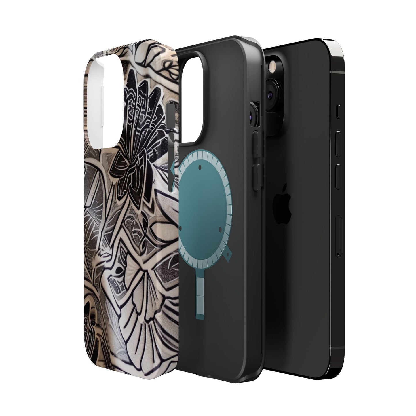 Floral Tattoo - Style Magnetic Impact Phone Case - DIGITAL X