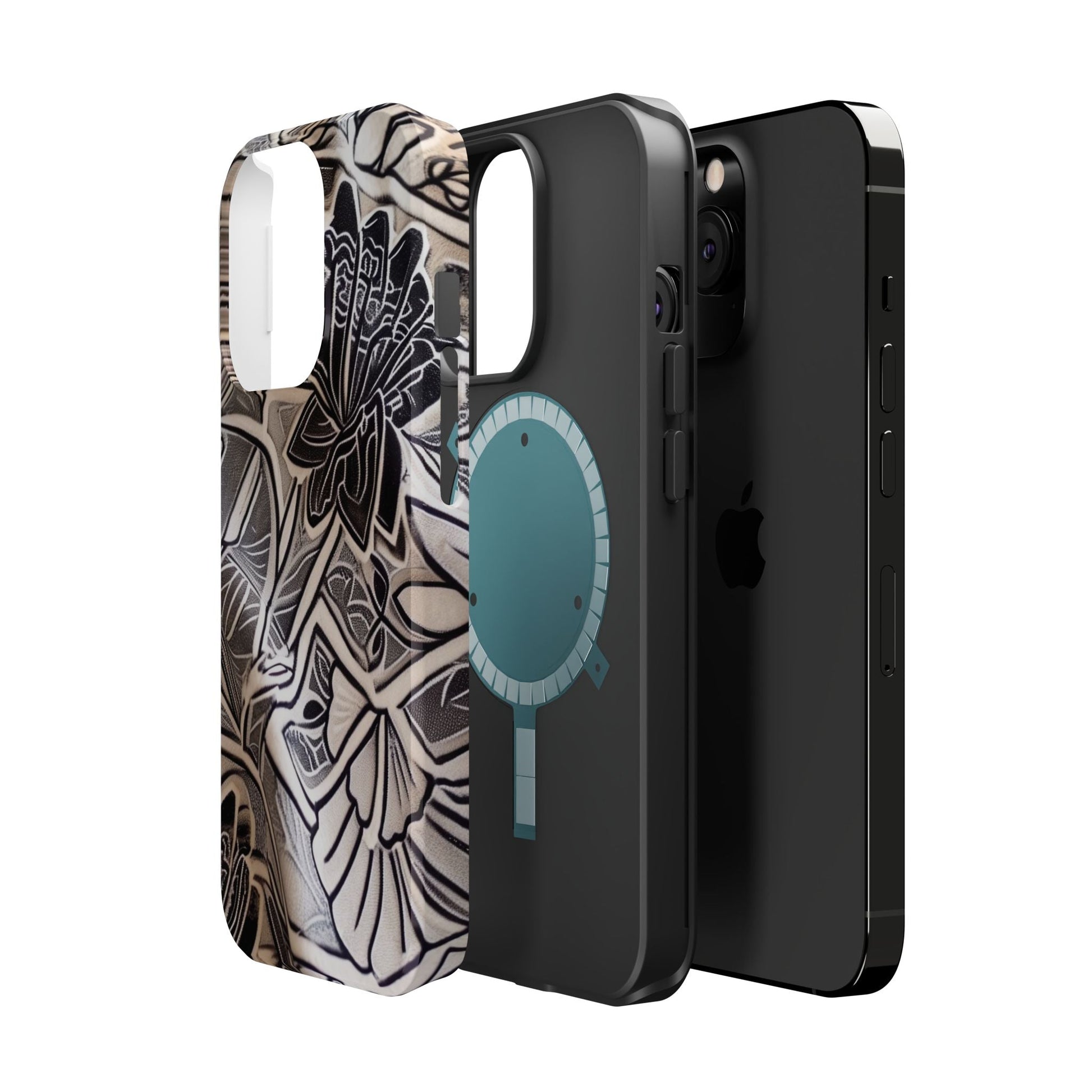 Floral Tattoo - Style Magnetic Impact Phone Case - DIGITAL X