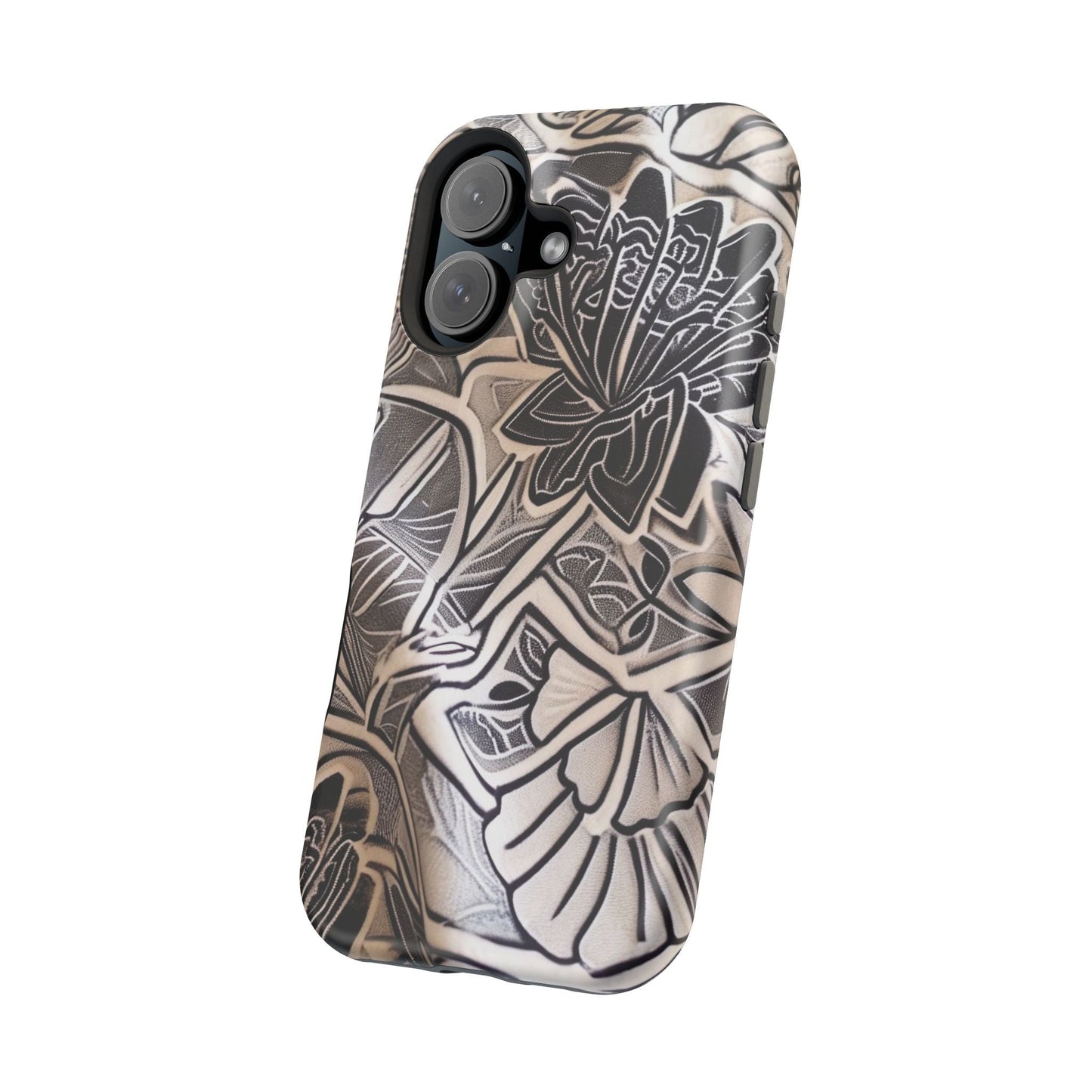 Floral Tattoo - Style Magnetic Impact Phone Case - DIGITAL X