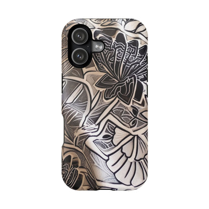Floral Tattoo - Style Magnetic Impact Phone Case - DIGITAL X