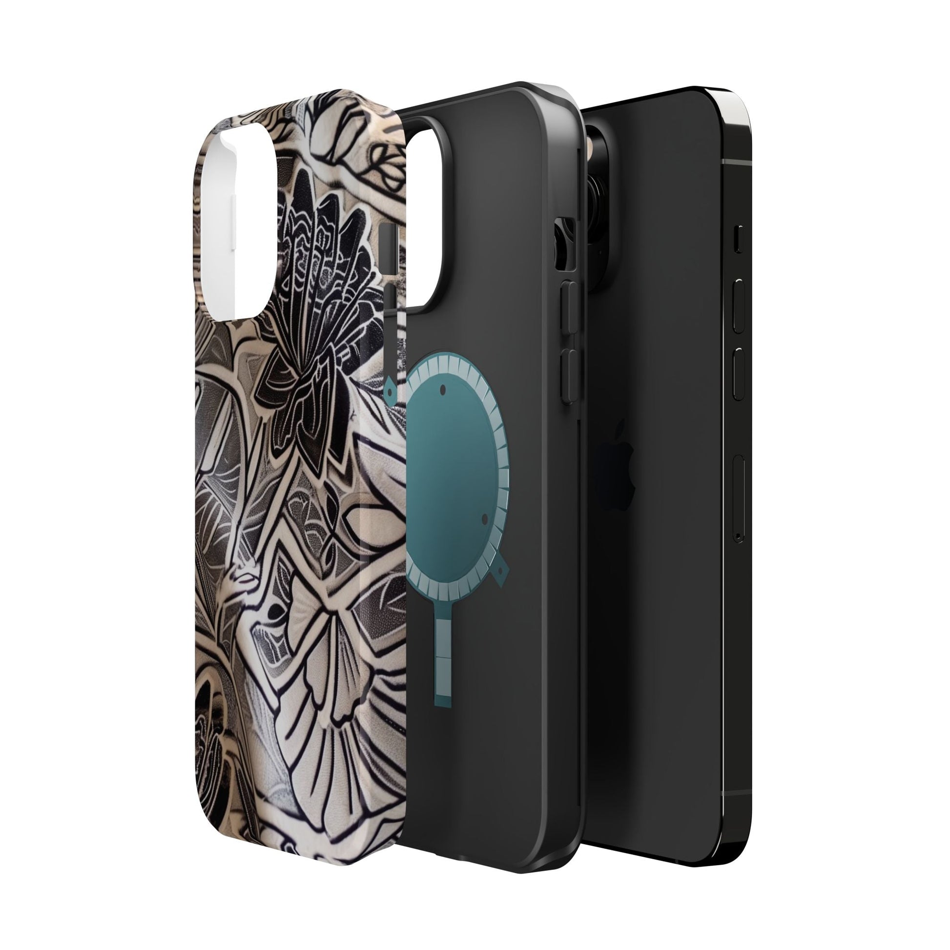 Floral Tattoo - Style Magnetic Impact Phone Case - DIGITAL X