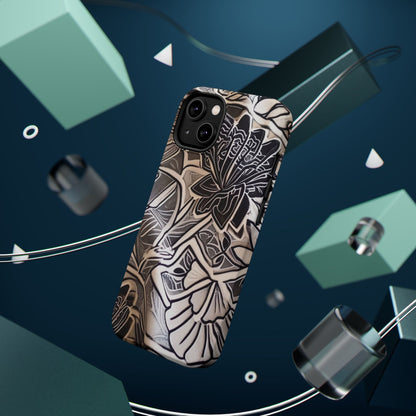 Floral Tattoo - Style Magnetic Impact Phone Case - DIGITAL X