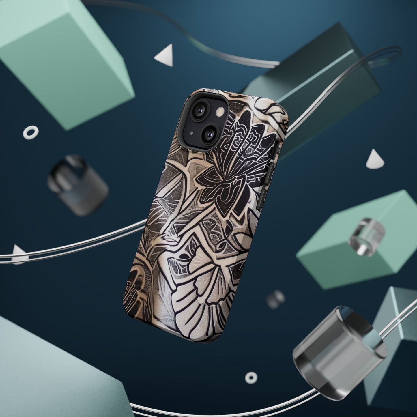 Floral Tattoo - Style Magnetic Impact Phone Case - DIGITAL X