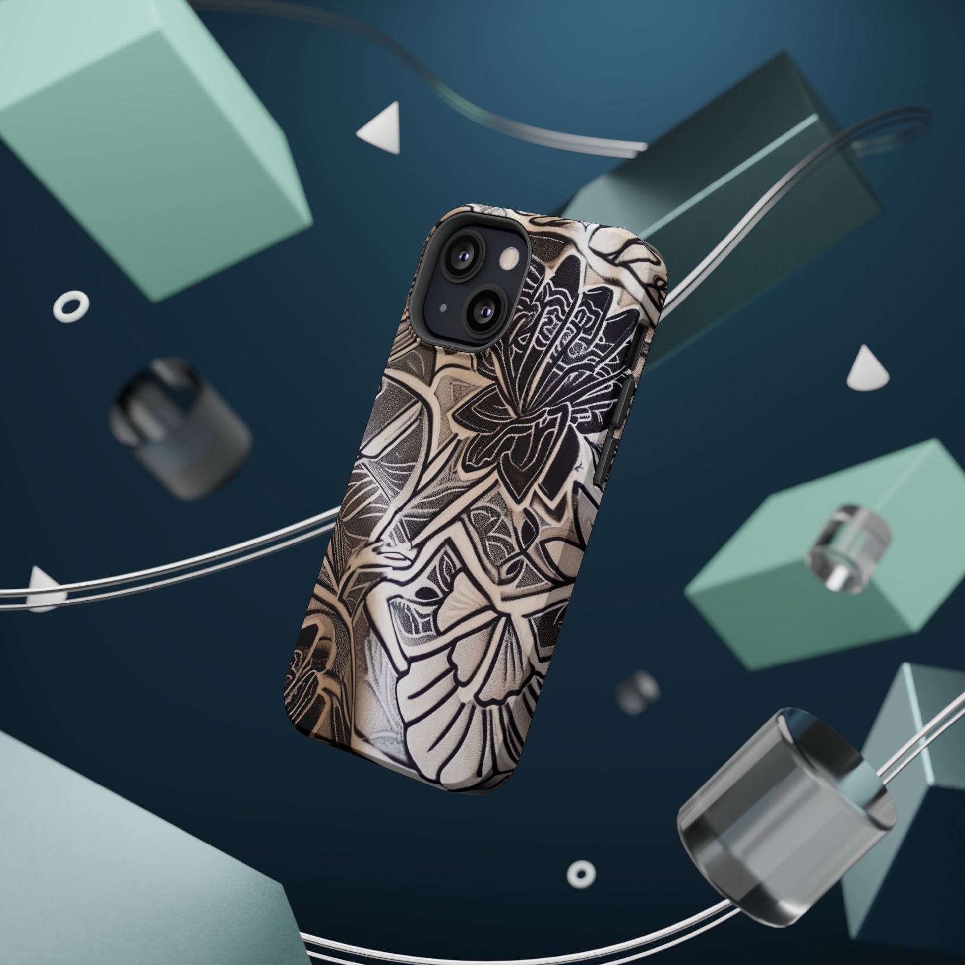 Floral Tattoo - Style Magnetic Impact Phone Case - DIGITAL X