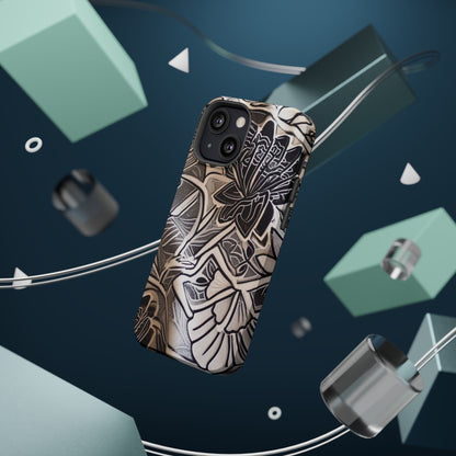 Floral Tattoo - Style Magnetic Impact Phone Case - DIGITAL X