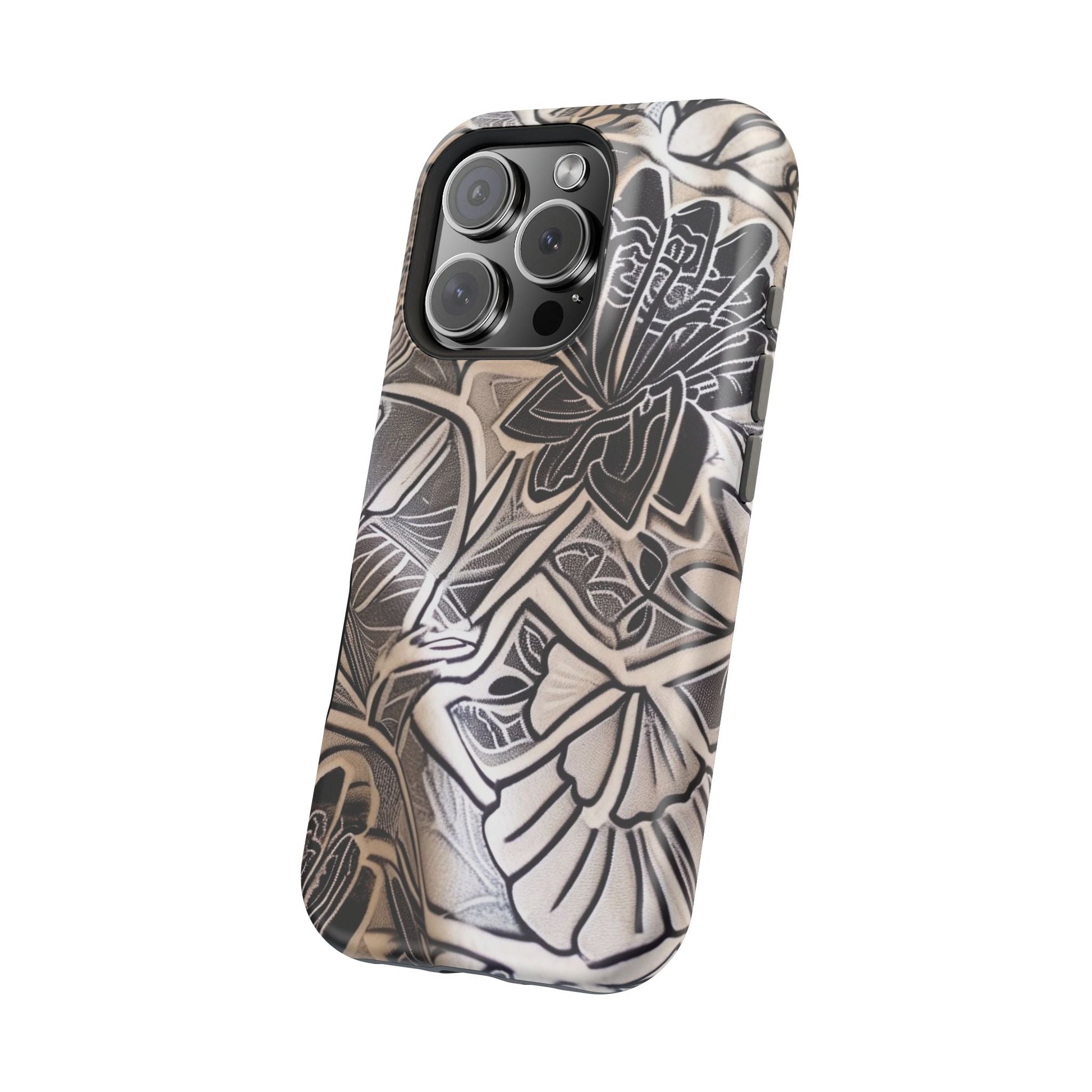 Floral Tattoo - Style Magnetic Impact Phone Case - DIGITAL X