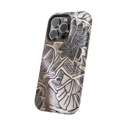 Floral Tattoo - Style Magnetic Impact Phone Case - DIGITAL X