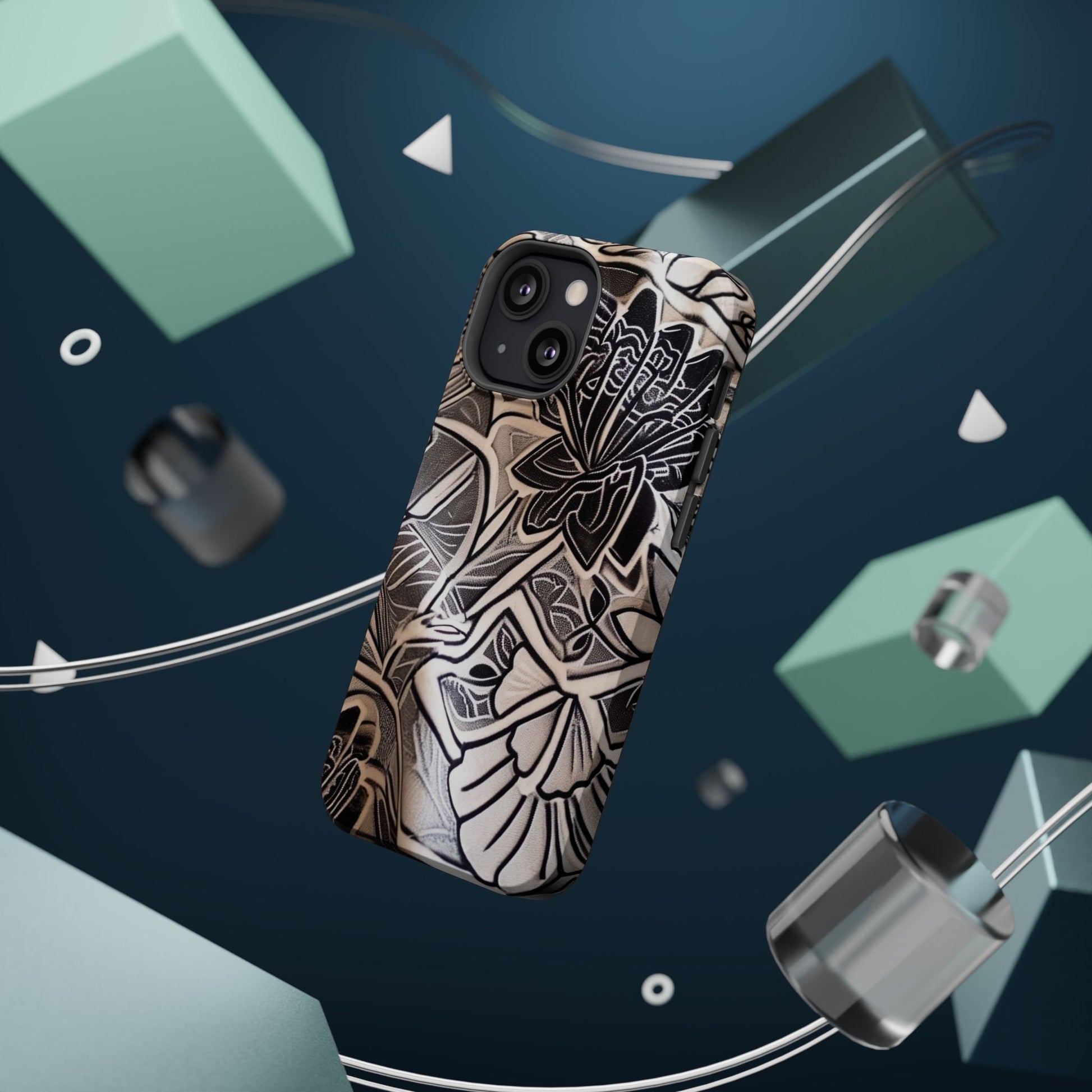 Floral Tattoo - Style Magnetic Impact Phone Case - DIGITAL X