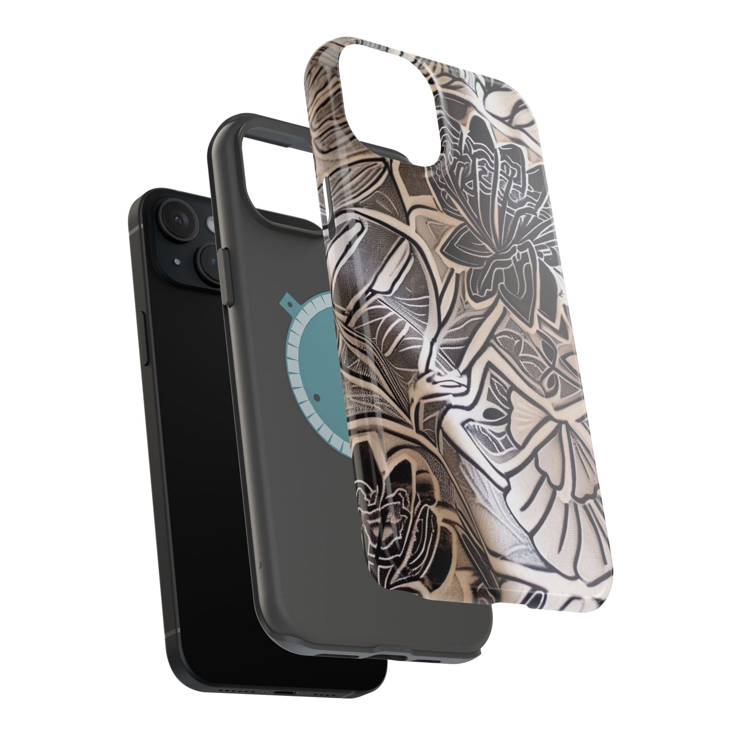 Floral Tattoo - Style Magnetic Impact Phone Case - DIGITAL X
