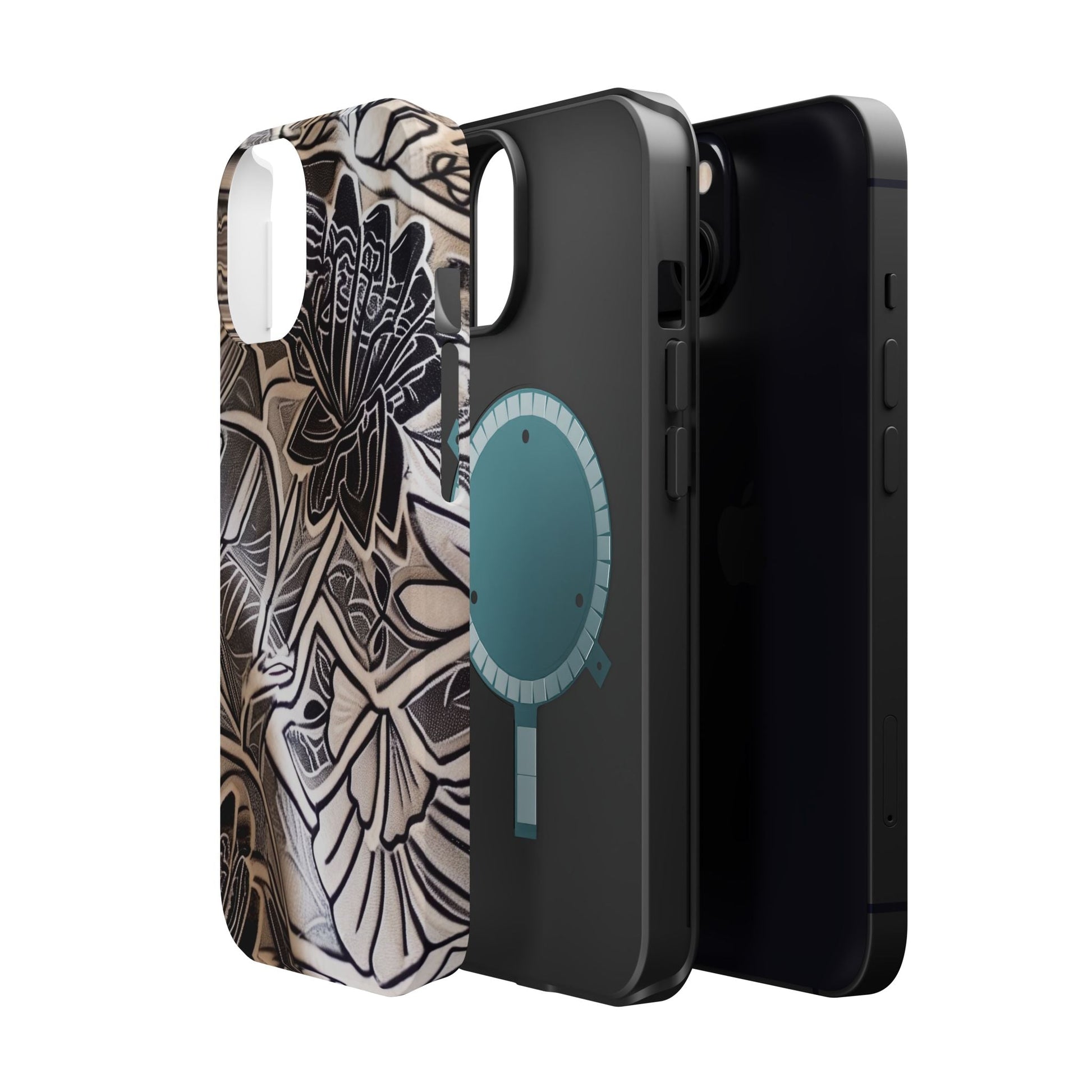 Floral Tattoo - Style Magnetic Impact Phone Case - DIGITAL X