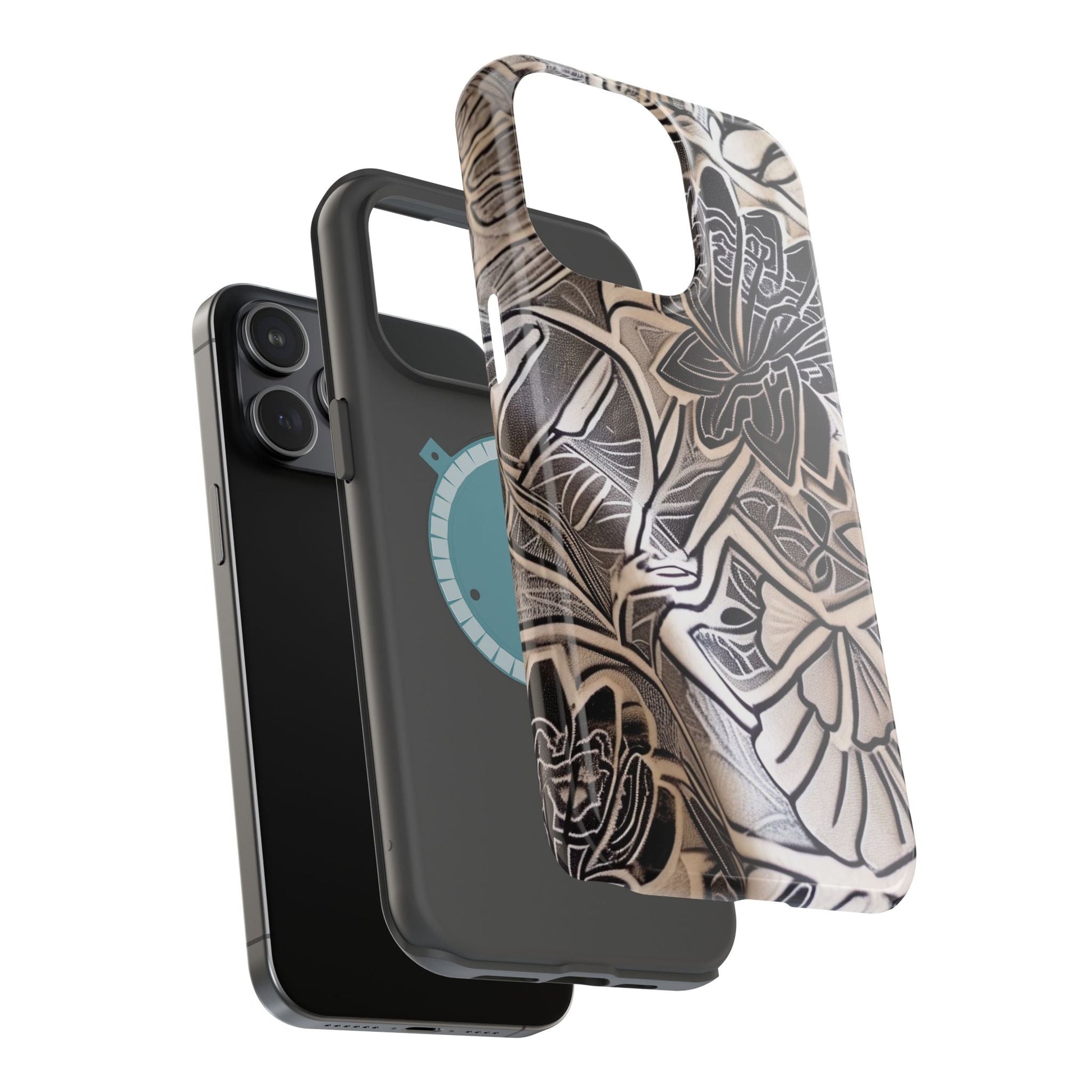 Floral Tattoo - Style Magnetic Impact Phone Case - DIGITAL X