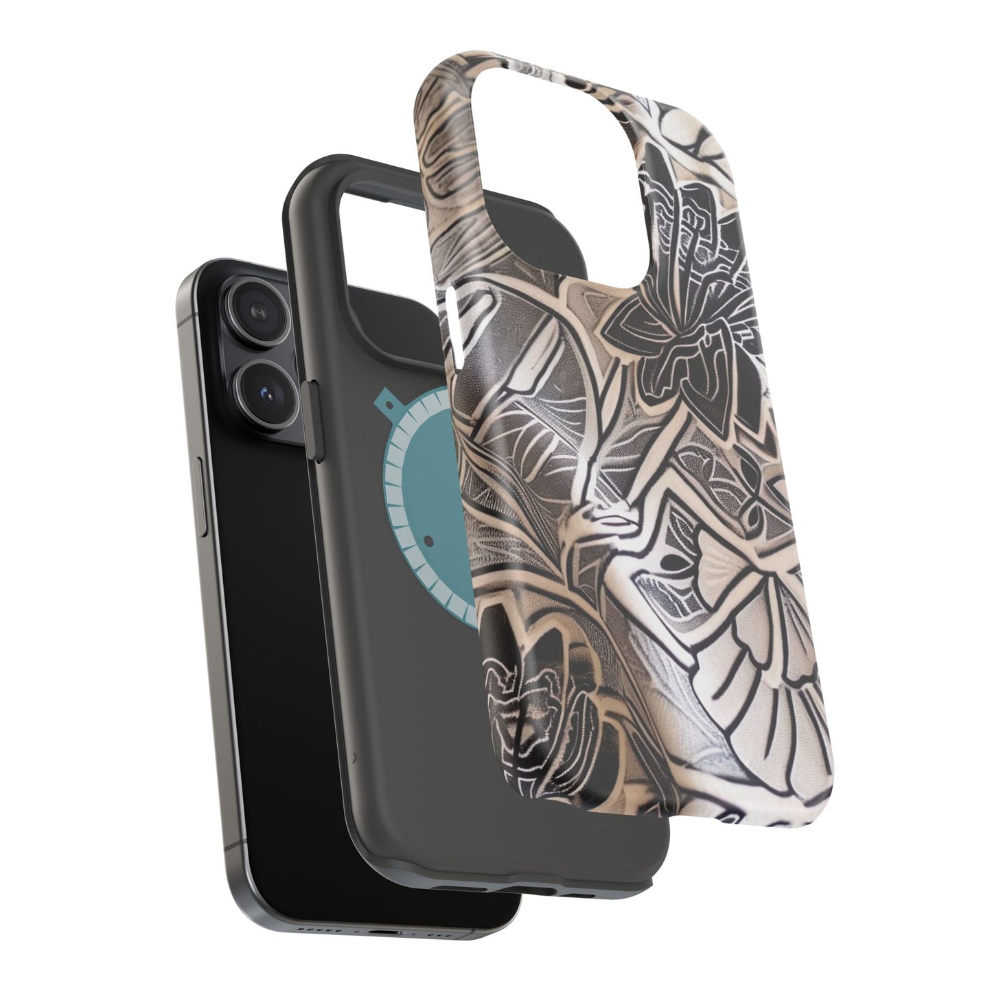 Floral Tattoo - Style Magnetic Impact Phone Case - DIGITAL X