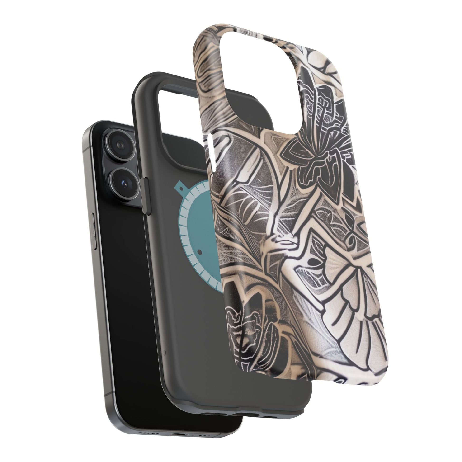 Floral Tattoo - Style Magnetic Impact Phone Case - DIGITAL X