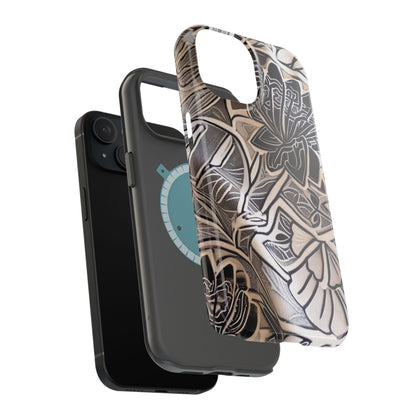 Floral Tattoo - Style Magnetic Impact Phone Case - DIGITAL X