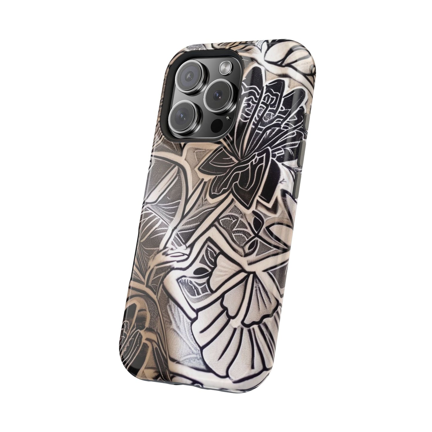Floral Tattoo - Style Magnetic Impact Phone Case - DIGITAL X