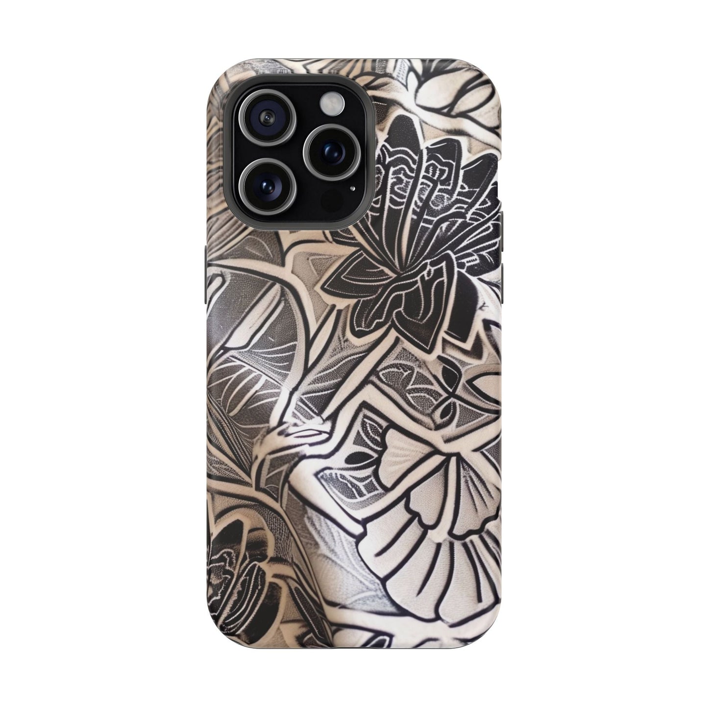 Floral Tattoo - Style Magnetic Impact Phone Case - DIGITAL X