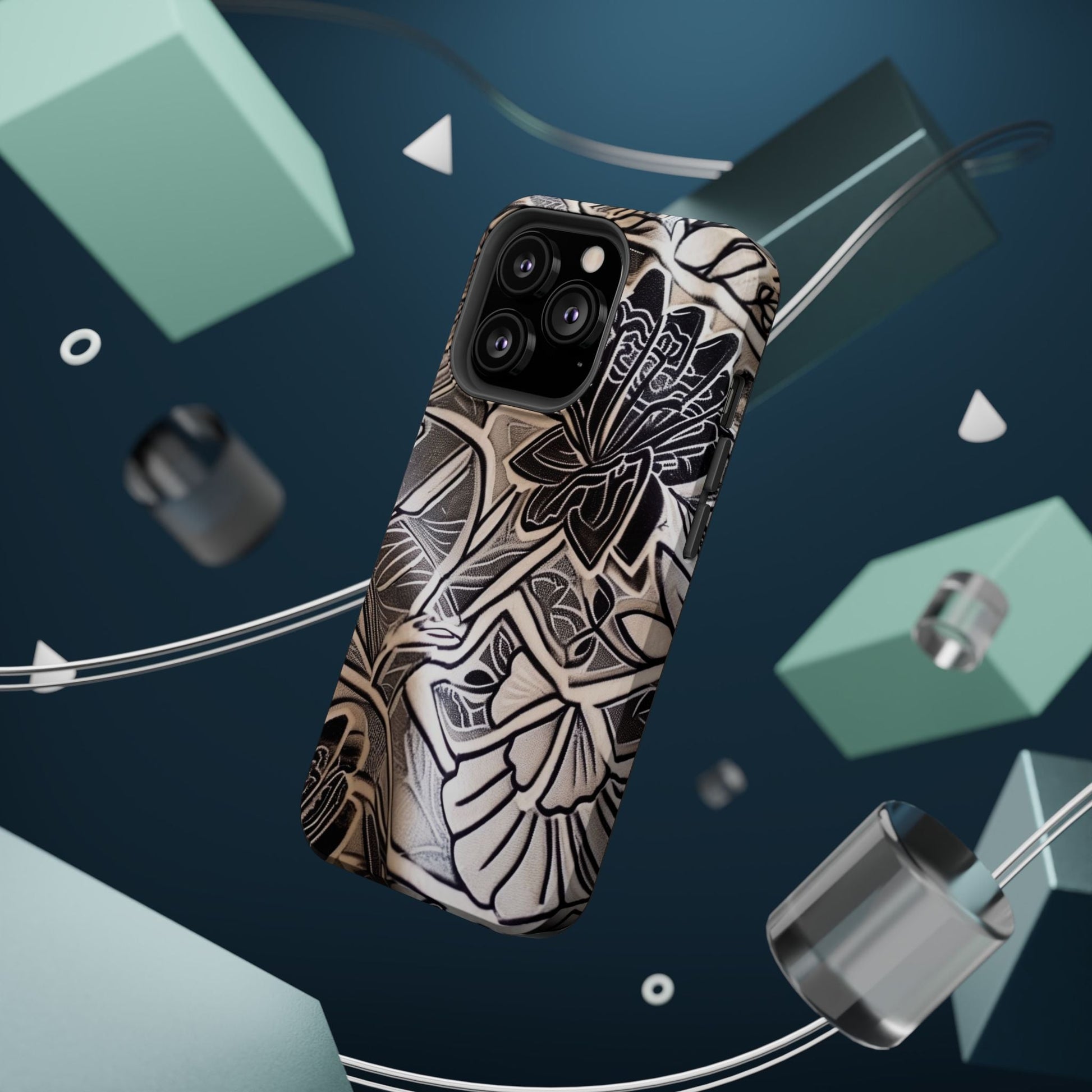 Floral Tattoo - Style Magnetic Impact Phone Case - DIGITAL X