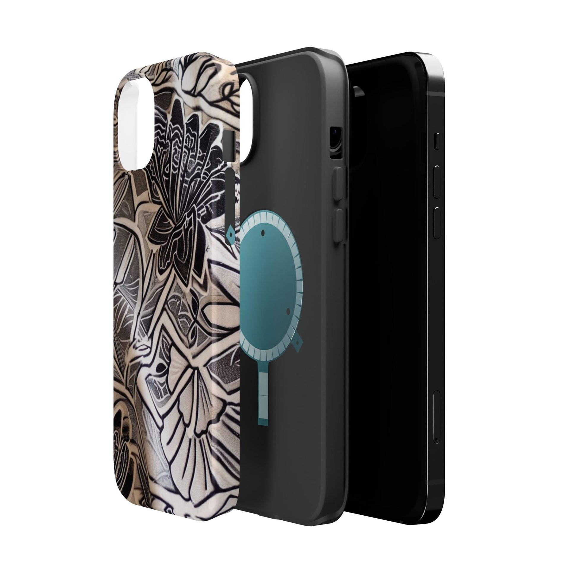 Floral Tattoo - Style Magnetic Impact Phone Case - DIGITAL X