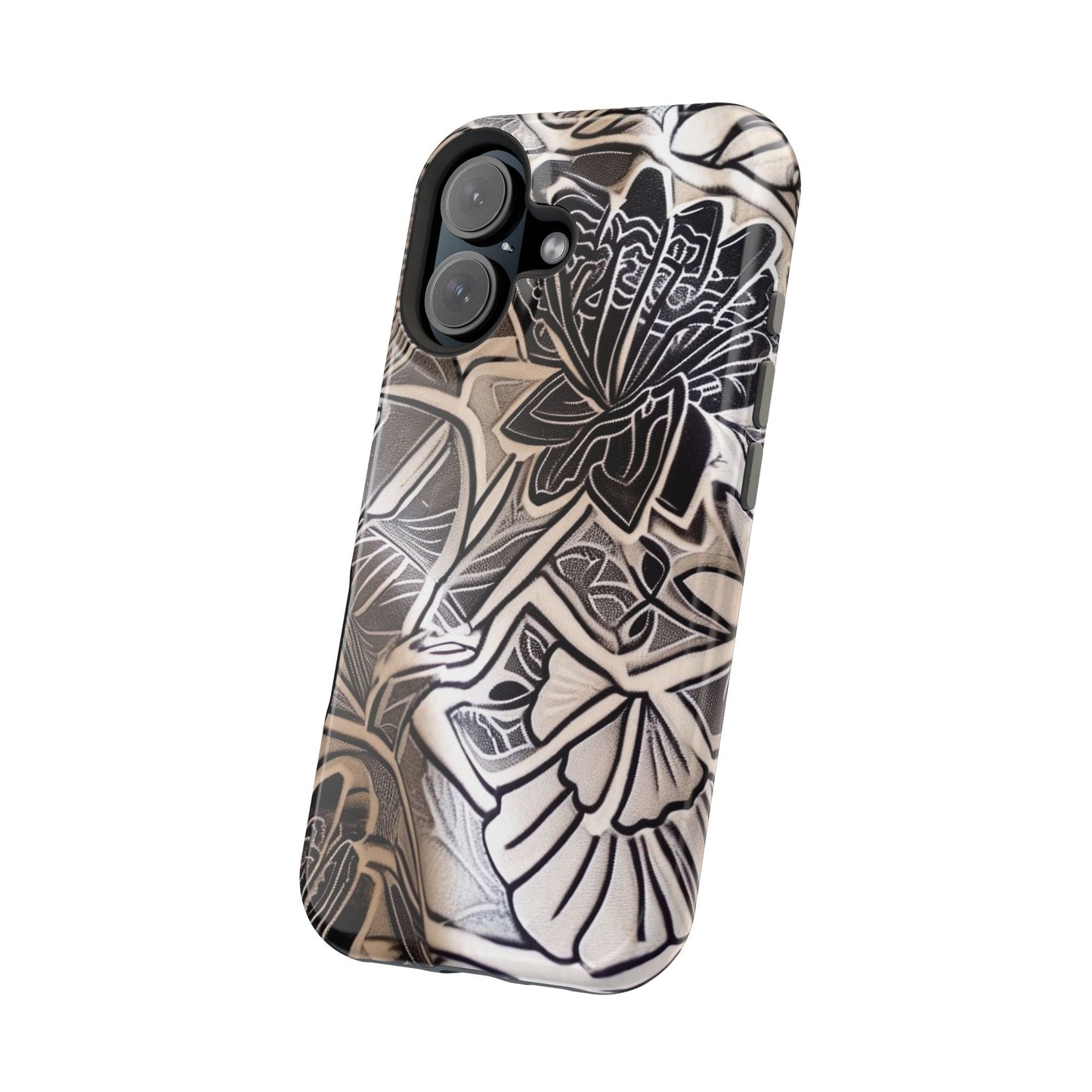 Floral Tattoo - Style Magnetic Impact Phone Case - DIGITAL X