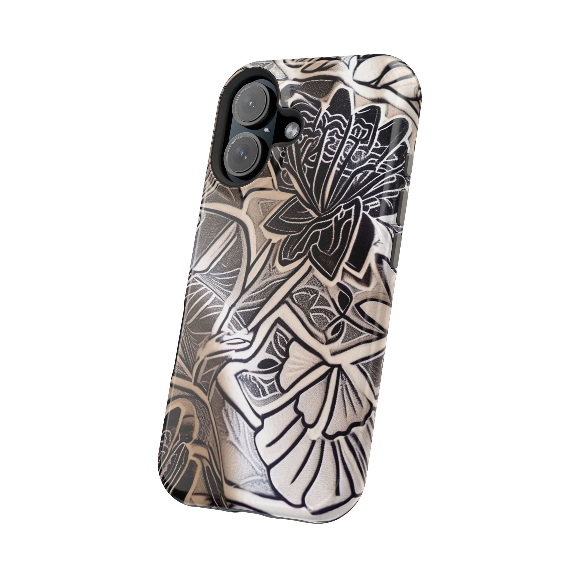 Floral Tattoo - Style Magnetic Impact Phone Case - DIGITAL X