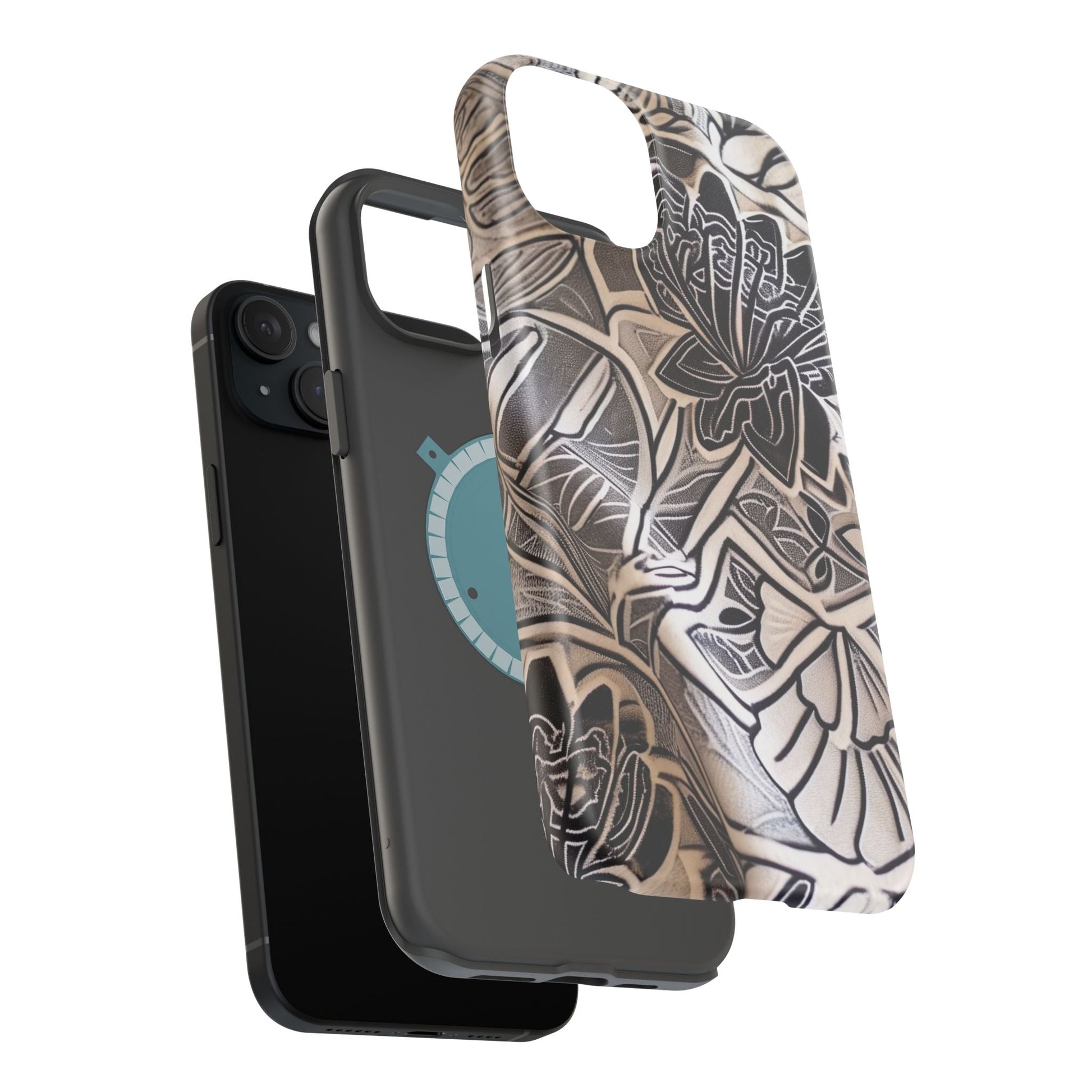 Floral Tattoo - Style Magnetic Impact Phone Case - DIGITAL X