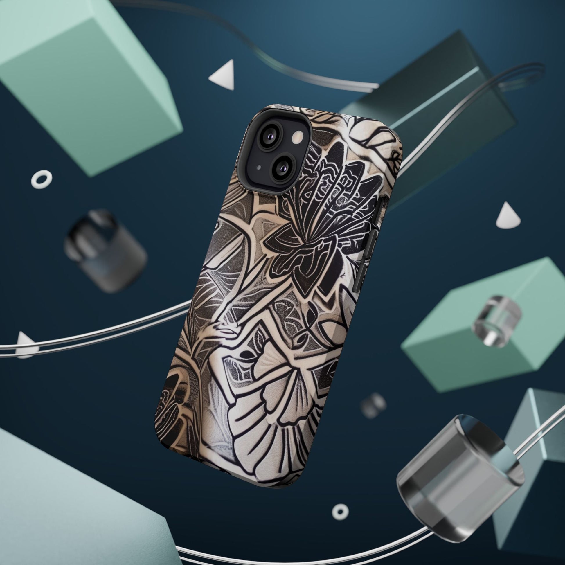 Floral Tattoo - Style Magnetic Impact Phone Case - DIGITAL X