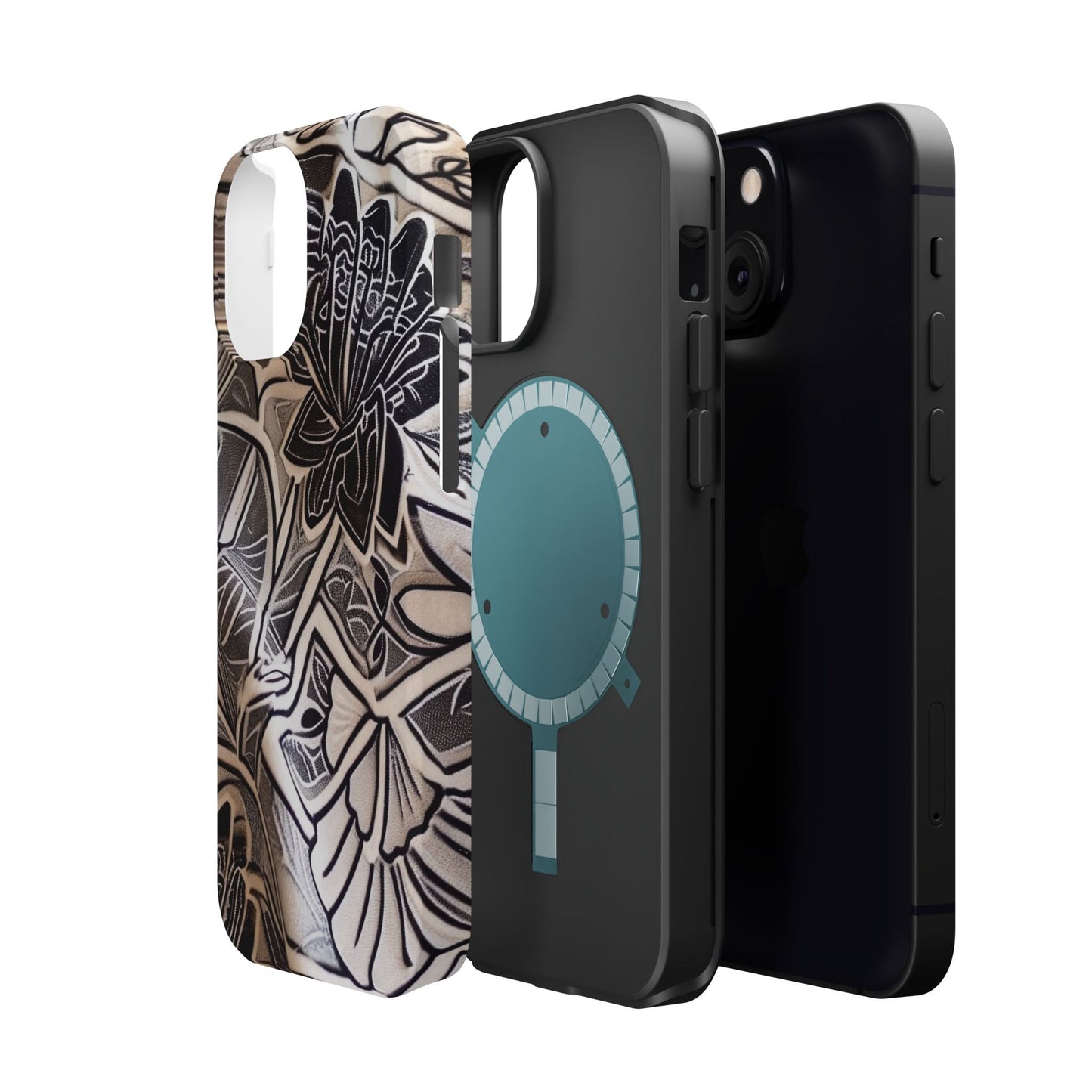Floral Tattoo - Style Magnetic Impact Phone Case - DIGITAL X