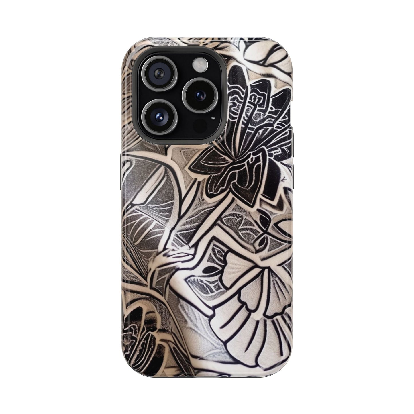 Floral Tattoo - Style Magnetic Impact Phone Case - DIGITAL X