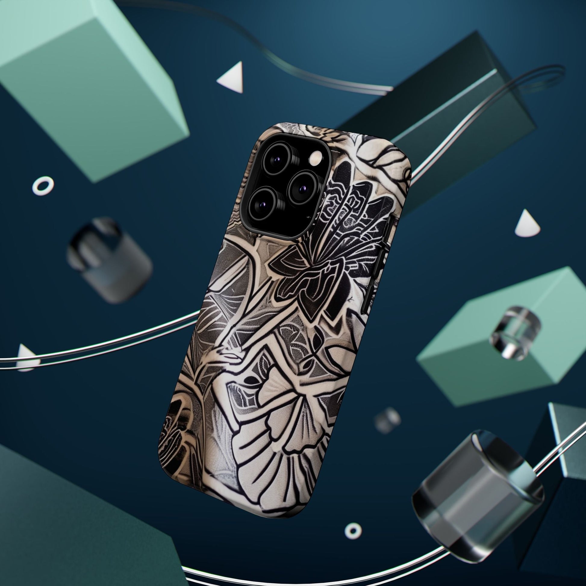 Floral Tattoo - Style Magnetic Impact Phone Case - DIGITAL X