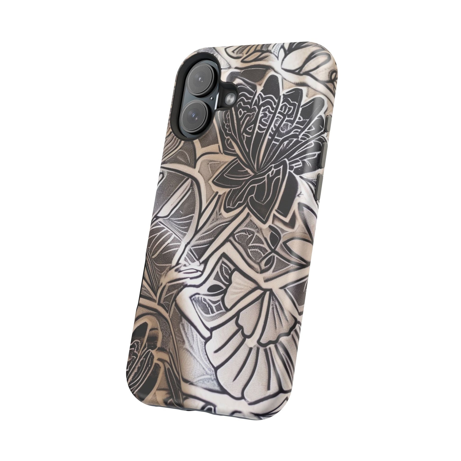 Floral Tattoo - Style Magnetic Impact Phone Case - DIGITAL X