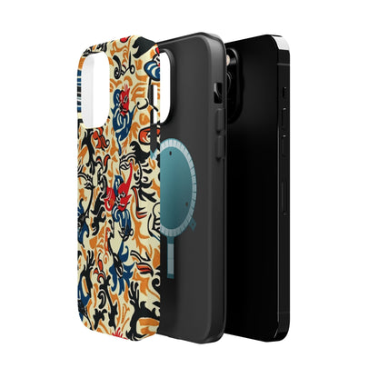 Floral Tattoo - Style Magnetic Phone Case — Impact - Resistant - DIGITAL X