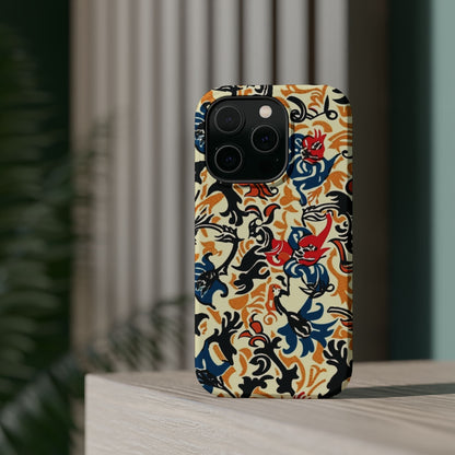 Floral Tattoo - Style Magnetic Phone Case — Impact - Resistant - DIGITAL X