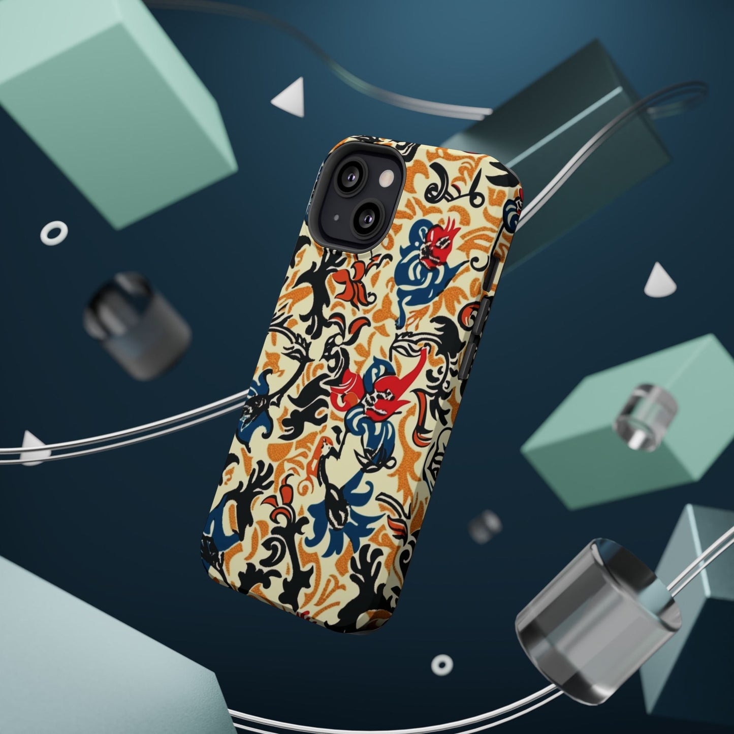 Floral Tattoo - Style Magnetic Phone Case — Impact - Resistant - DIGITAL X