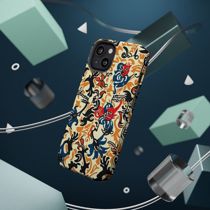 Floral Tattoo - Style Magnetic Phone Case — Impact - Resistant - DIGITAL X