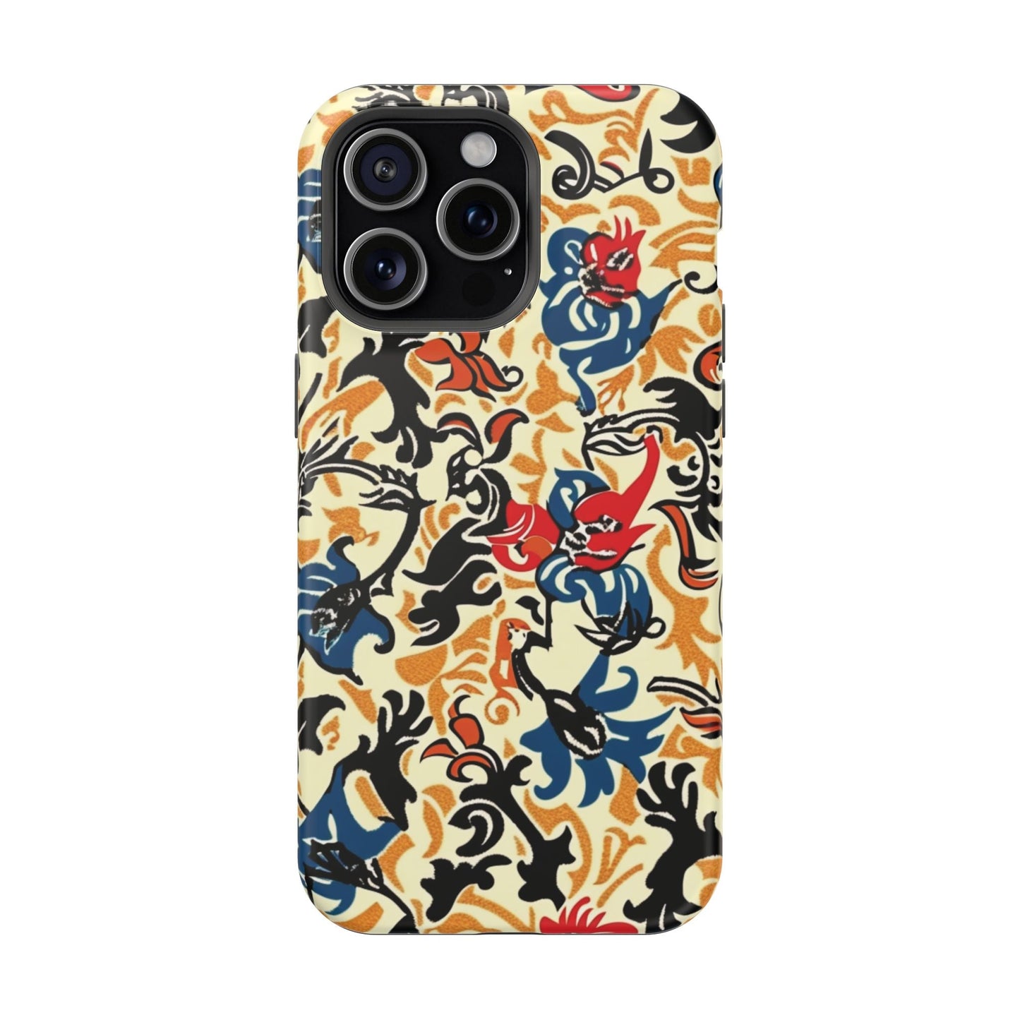 Floral Tattoo - Style Magnetic Phone Case — Impact - Resistant - DIGITAL X