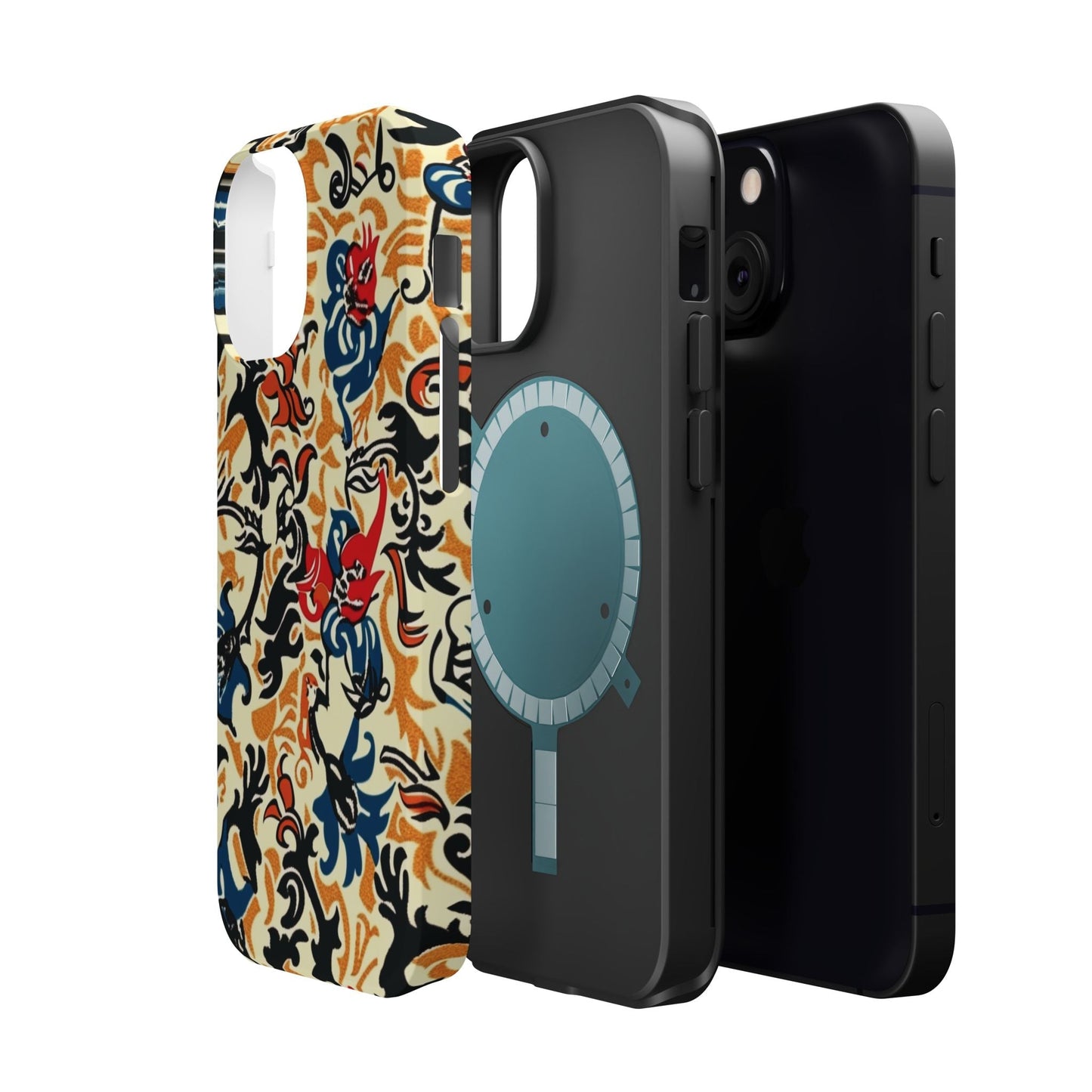 Floral Tattoo - Style Magnetic Phone Case — Impact - Resistant - DIGITAL X