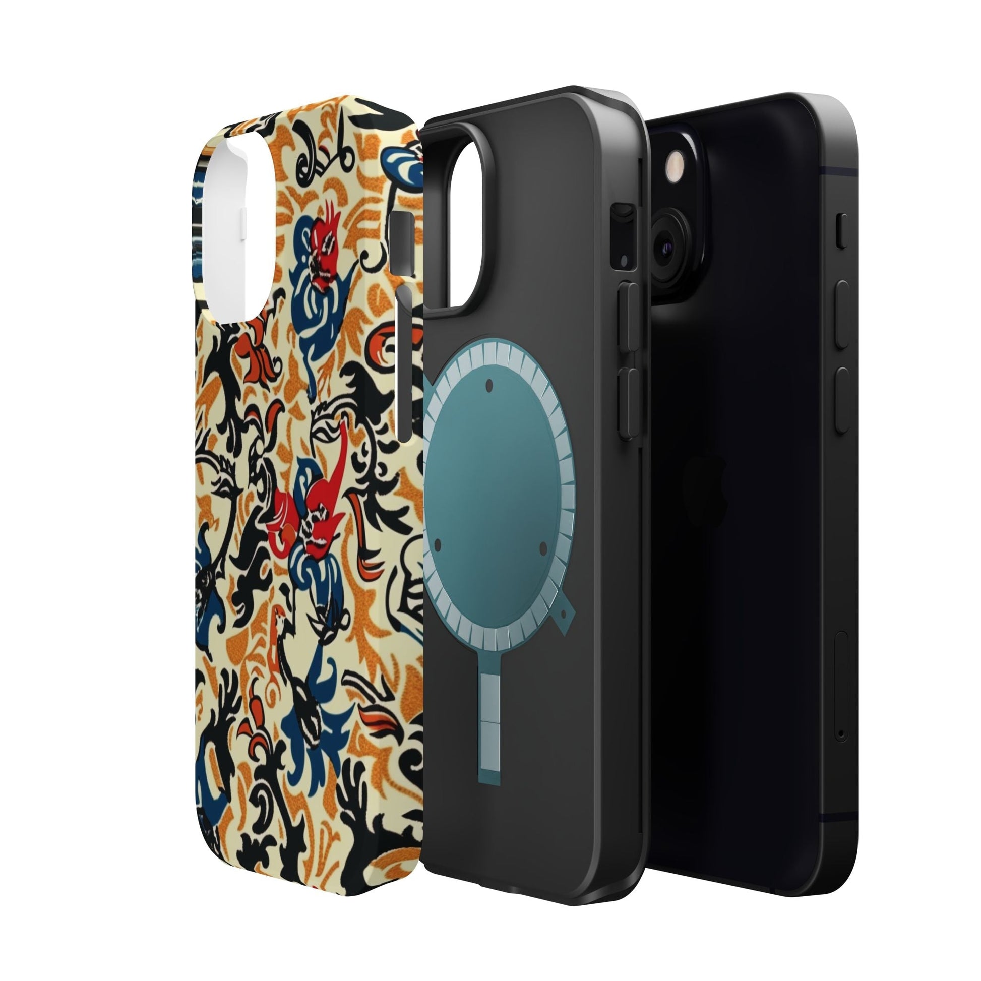 Floral Tattoo - Style Magnetic Phone Case — Impact - Resistant - DIGITAL X