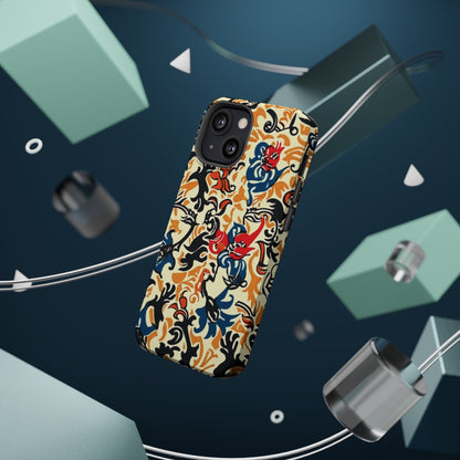 Floral Tattoo - Style Magnetic Phone Case — Impact - Resistant - DIGITAL X