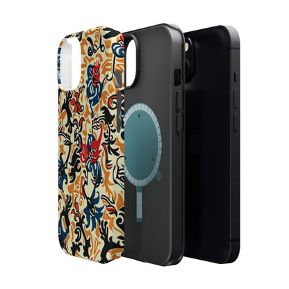 Floral Tattoo - Style Magnetic Phone Case — Impact - Resistant - DIGITAL X