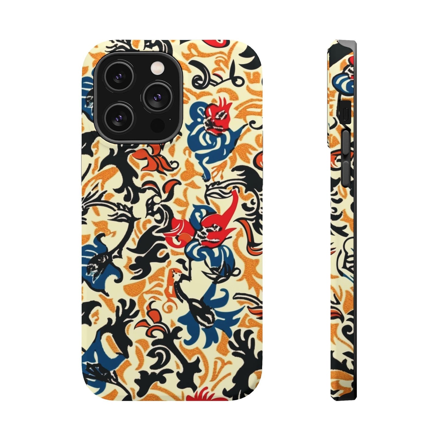 Floral Tattoo - Style Magnetic Phone Case — Impact - Resistant - DIGITAL X