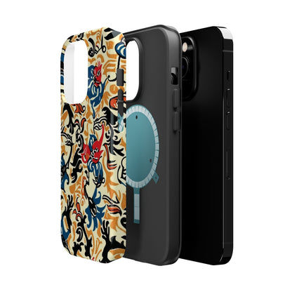 Floral Tattoo - Style Magnetic Phone Case — Impact - Resistant - DIGITAL X