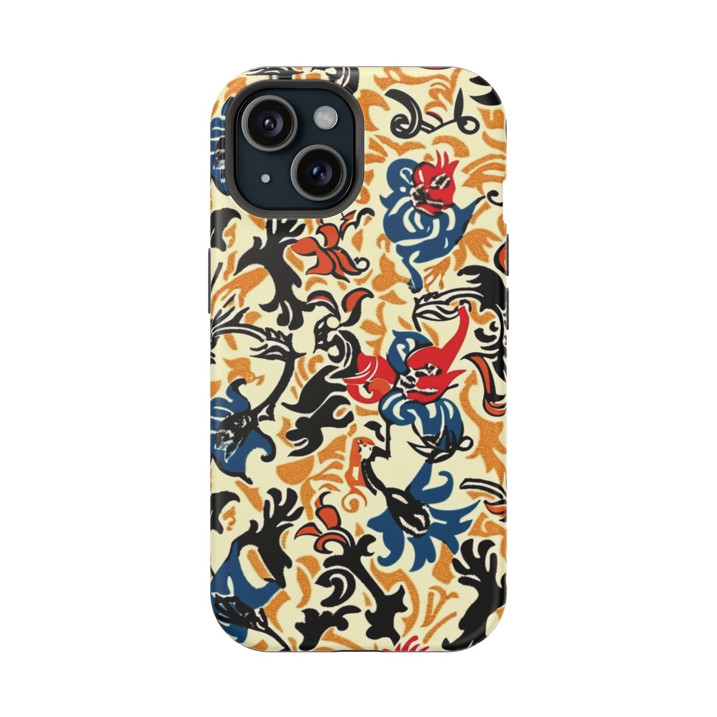 Floral Tattoo - Style Magnetic Phone Case — Impact - Resistant - DIGITAL X