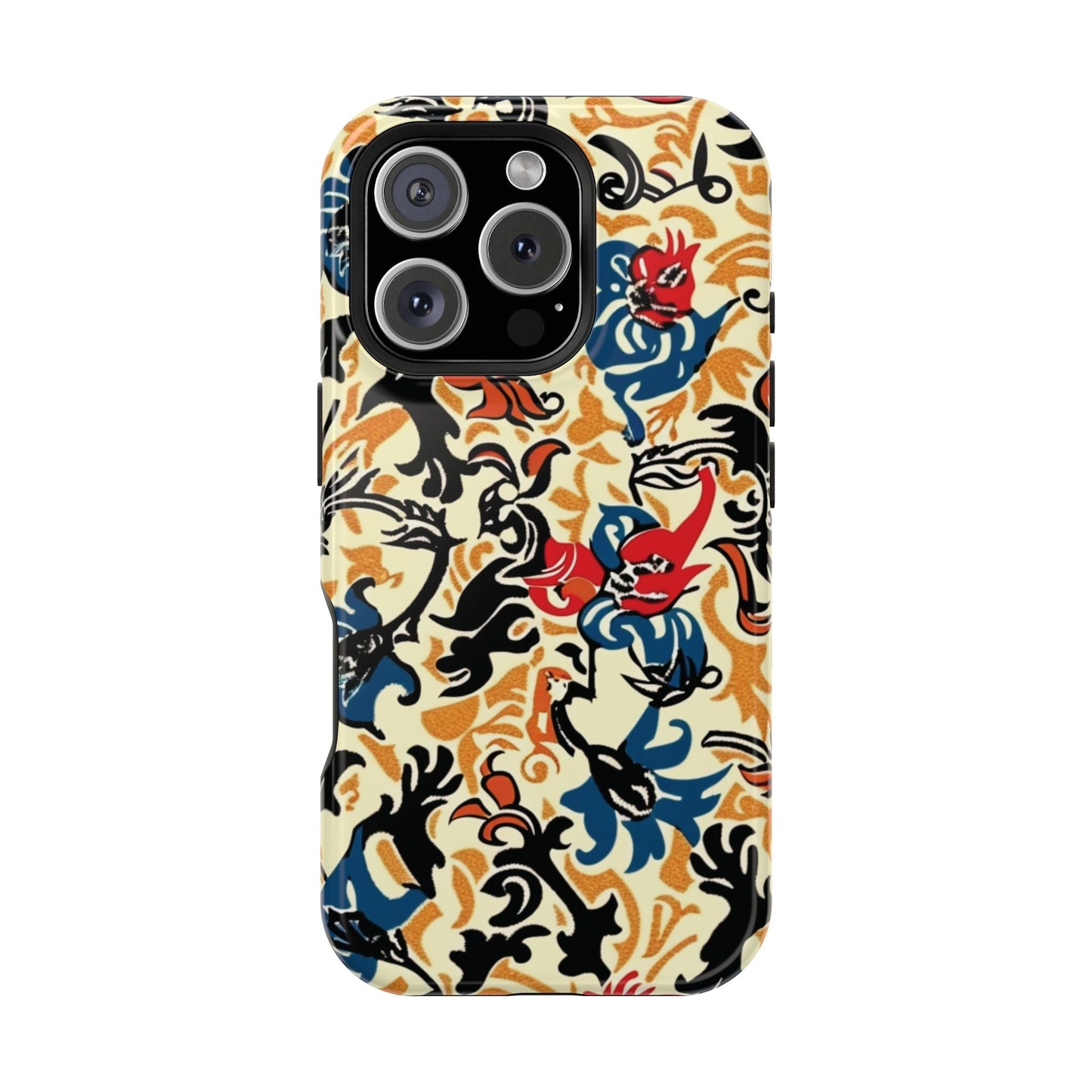 Floral Tattoo - Style Magnetic Phone Case — Impact - Resistant - DIGITAL X