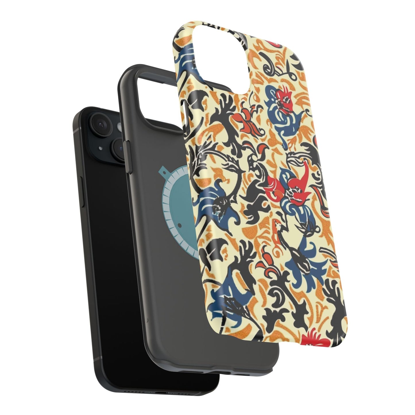 Floral Tattoo - Style Magnetic Phone Case — Impact - Resistant - DIGITAL X